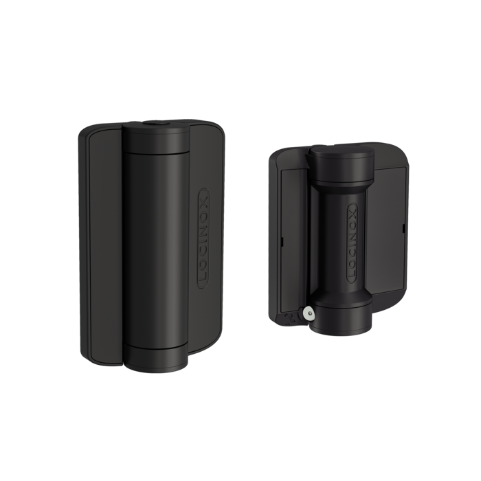 LOCINOX  Black Locinox hydraulic 180° gate closer CARACAL-SD-K & SERVAL hinge