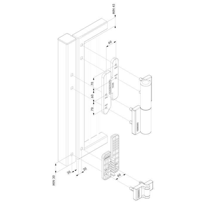 LOCINOX Gereedschapskoffer TIGERDRILL voor Tiger compact scharnier