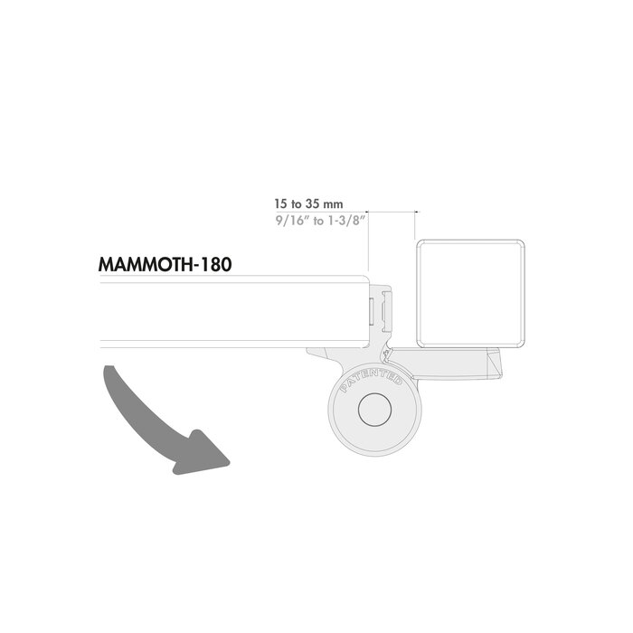 LOCINOX Locinox hydraulic hinge and gate closer MAMMOTH-180 with DINO hinge