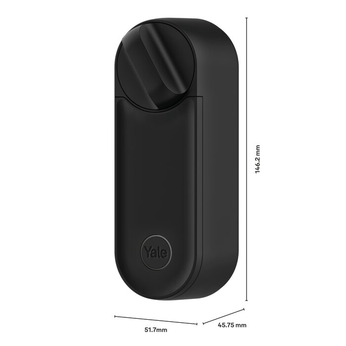 Assa Abloy Zwarte Yale Linus® L2 - Slim deurslot met ingebouwde Bluetooth en Wi-fi