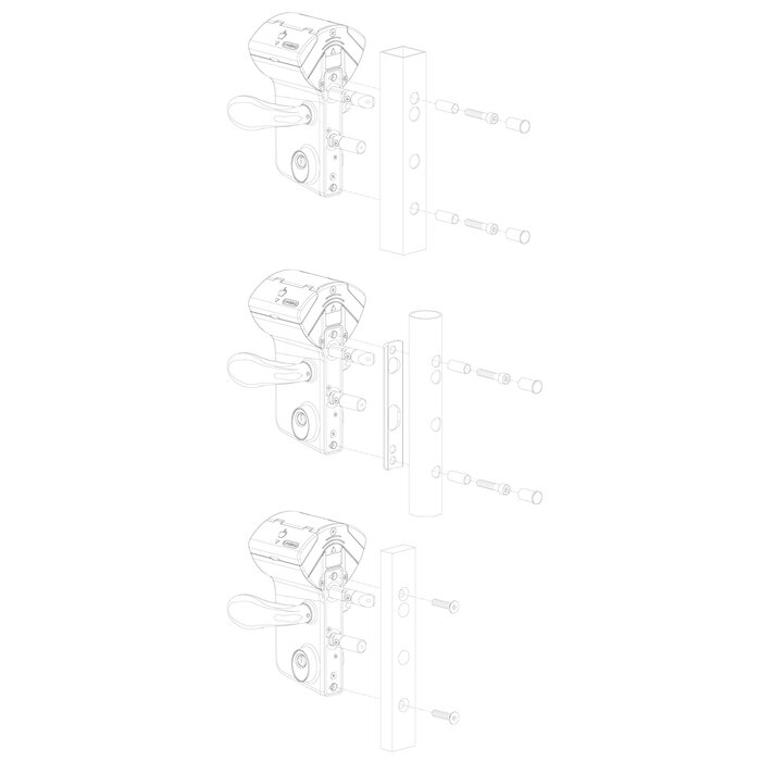 LOCINOX Serrure à code mécanique Locinox Vinci LMKQ40V2LVSZC avec poignée de porte et cylindre
