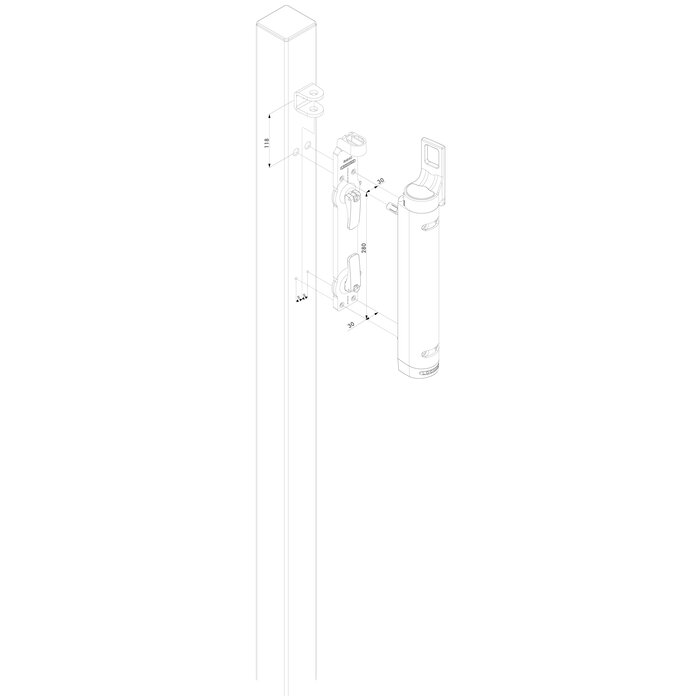 LOCINOX Tool case RHINODRILL for Rhino aesthetic 180° hinge