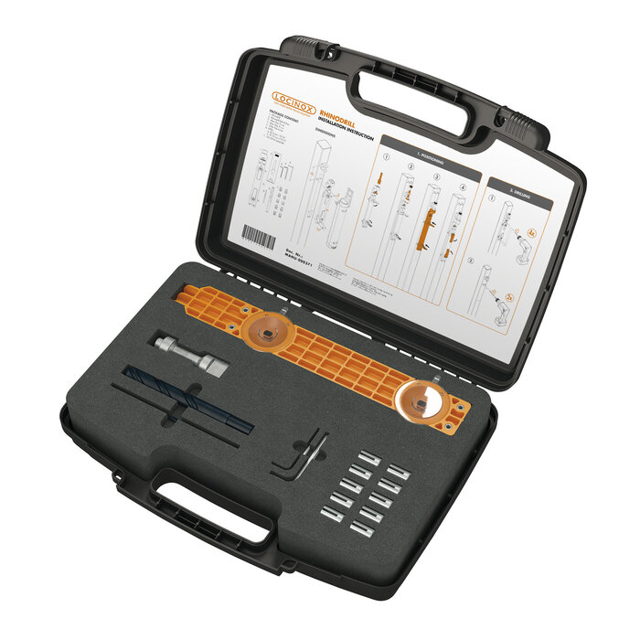 LOCINOX Gereedschapskoffer RHINODRILL voor Rhino esthetisch 180° scharnier