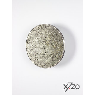 X7.ZO Round stainless steel design door handle Z53 - Ø 198 mm with stone veneer - Silvershine