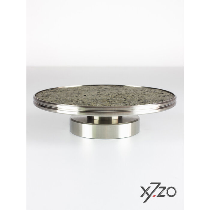 X7.ZO Round stainless steel design door handle Z53 - Ø 198 mm with shiny silver stone veneer