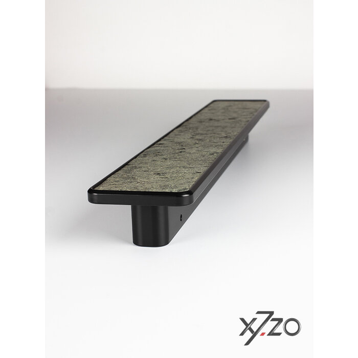 X7.ZO Rectangular aluminum design door handle Z56 - 500 with stone veneer - Silvershine