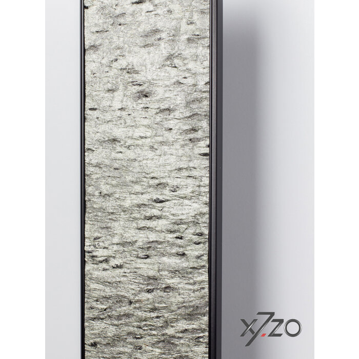 X7.ZO Rechteckiger Design-Türgriff aus Aluminium Z56 - 500 mit Steinfurnier - Silvershine