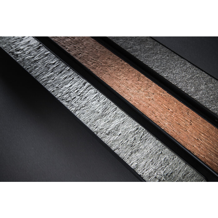 X7.ZO Rectangular aluminum design door handle Z57 - 500 with stone veneer - Silvergalaxy