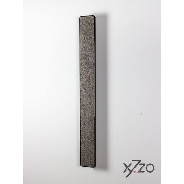X7.ZO Rechteckiger Design-Türgriff aus Aluminium Z60 - 700 mit Steinfurnier - Silvergalaxy