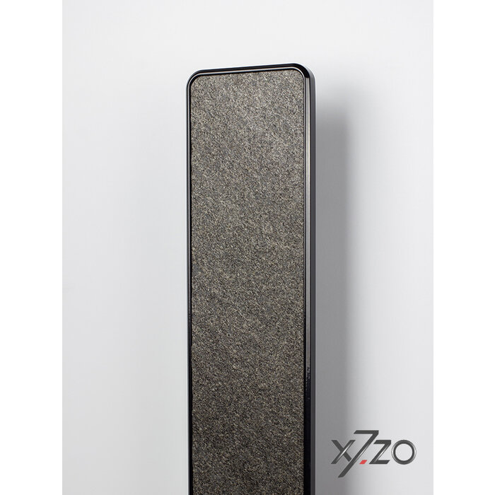 X7.ZO Rectangular aluminum design door handle Z60 - 700 with stone veneer - Silvergalaxy