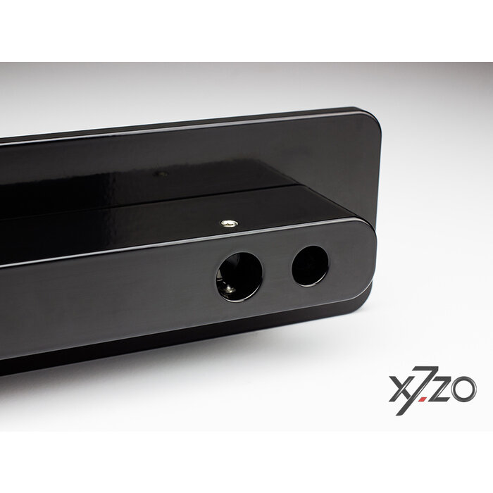 X7.ZO Rectangular aluminum design door handle Z60 - 700 with stone veneer - Silvergalaxy