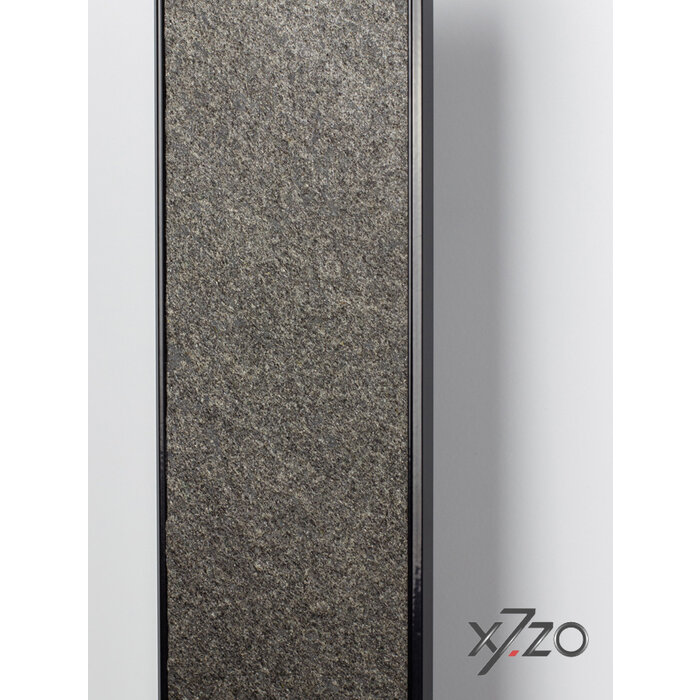 X7.ZO Rectangular aluminum design door handle Z60 - 700 with stone veneer - Silvergalaxy
