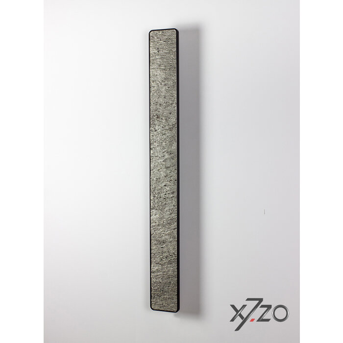 X7.ZO Rectangular aluminum design door handle Z59 - 700 with stone veneer - Silvershine