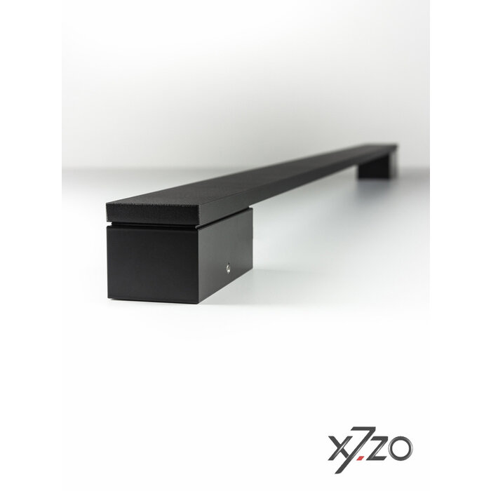 X7.ZO Poignée de porte noire Z45 en acier inoxydable massif avec aluminium - 1000 mm