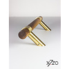X7.ZO Design-Türgriff Z37 BS Ø 35mm aus Walnuss mit Messing - Schräg