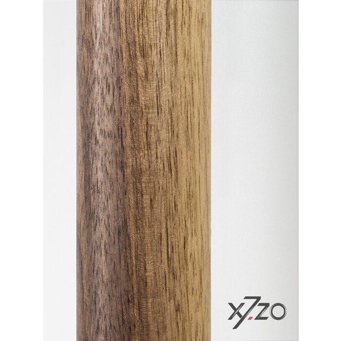 X7.ZO Poignée de porte Z37 BS Ø 35mm en noyer américain avec laiton - Inclinée