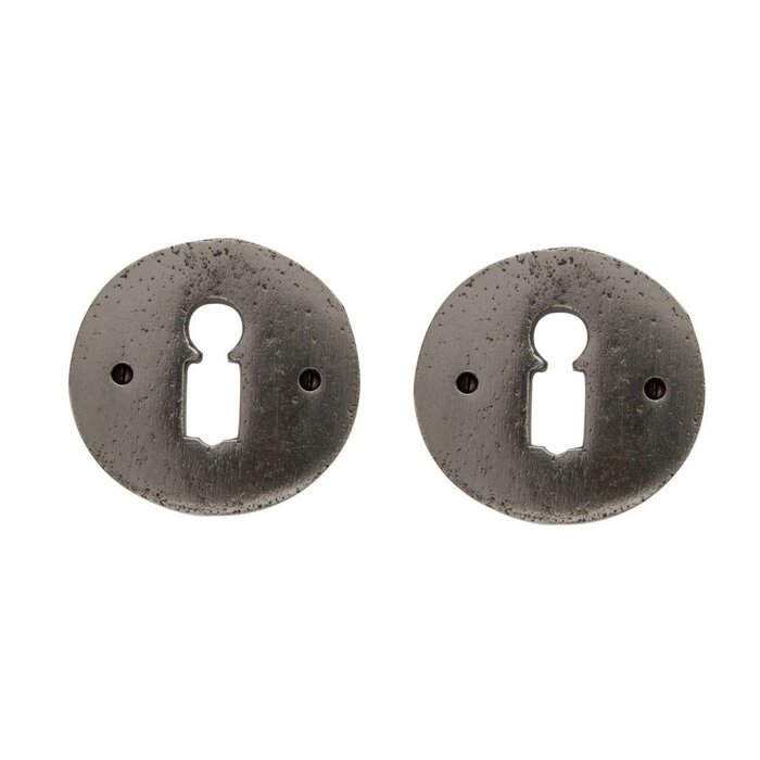 Dauby Pair of CDF indoor key rosettes R326bis - Wrought iron (FP)