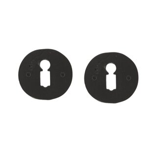 Dauby Paire de rosaces à clés CDF en fonte R326bis - Noir (N)