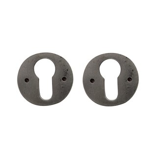 Dauby Paire de rosaces cylindre CDF R326bis - Fer forgé (FP)