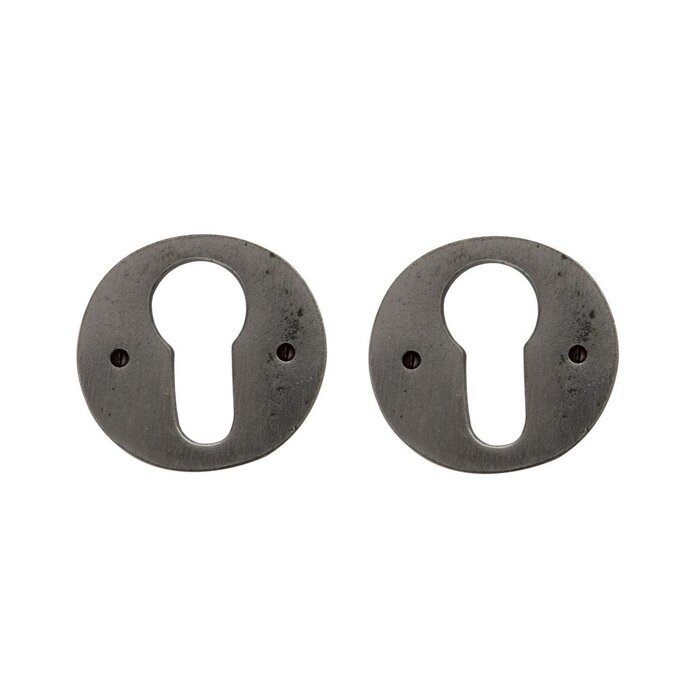 Dauby Paire de rosaces cylindre CDF pour intérieur R326bis - Fer forgé (FP)