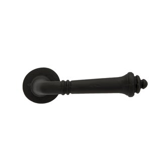 Dauby Pair of cast iron CDF door handles BE1216 - Black (N)