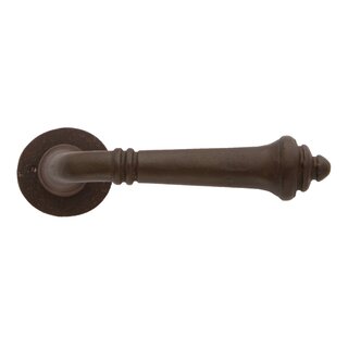 Dauby Pair of cast iron CDF door handles BE1216 - Rust (RC)