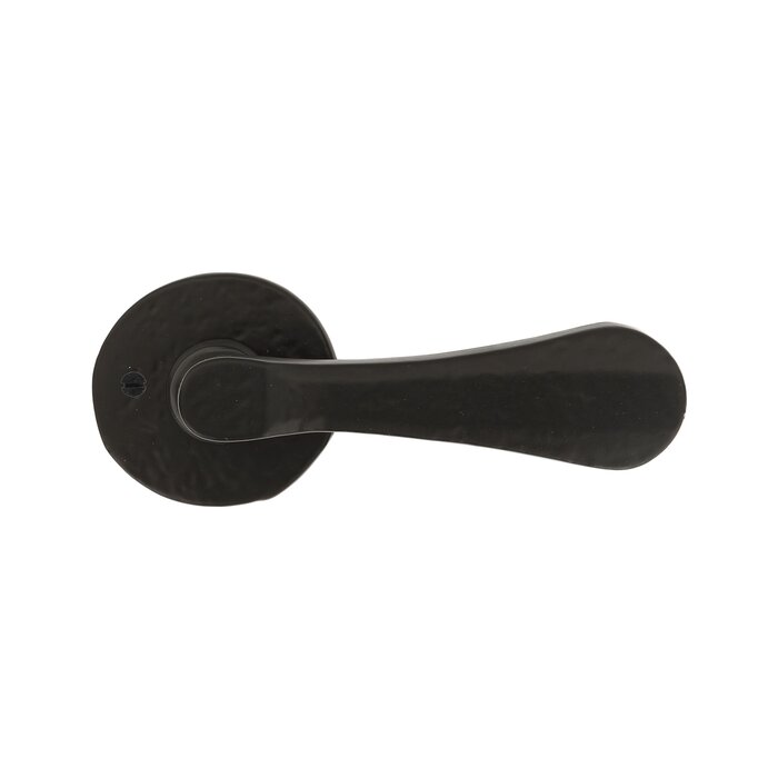 Dauby Pair of smaller cast iron CDF door handles BE289 for indoor use - Black (N)