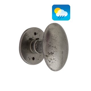 Dauby Paar drehbare CDF-Türgriffe aus Eisen BT1018 – Schmiedeeisen (FP)