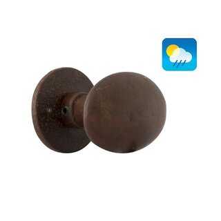 Dauby Bouton de porte simple fixe en fonte CDF BT278 - ROUILLE (RC)