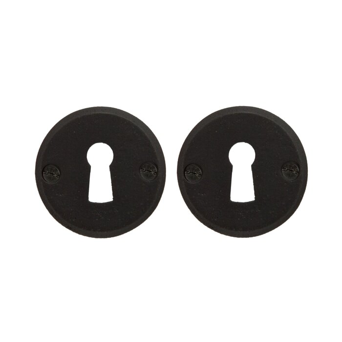 Dauby Paire de rosaces à clé pour CDF intérieur en fonte 50R - Noir (N)