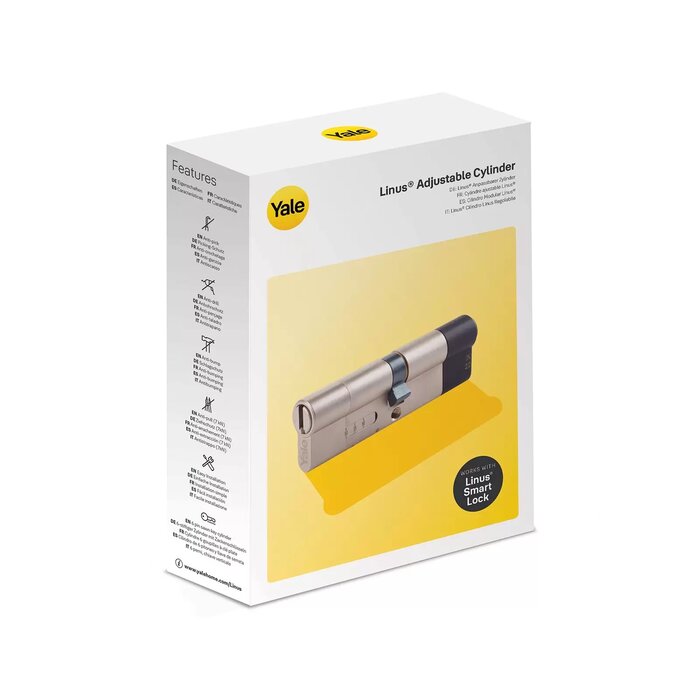 Assa Abloy Cylindre réglable Yale pour serrure connectée Linus - réglable jusqu'à 60/65