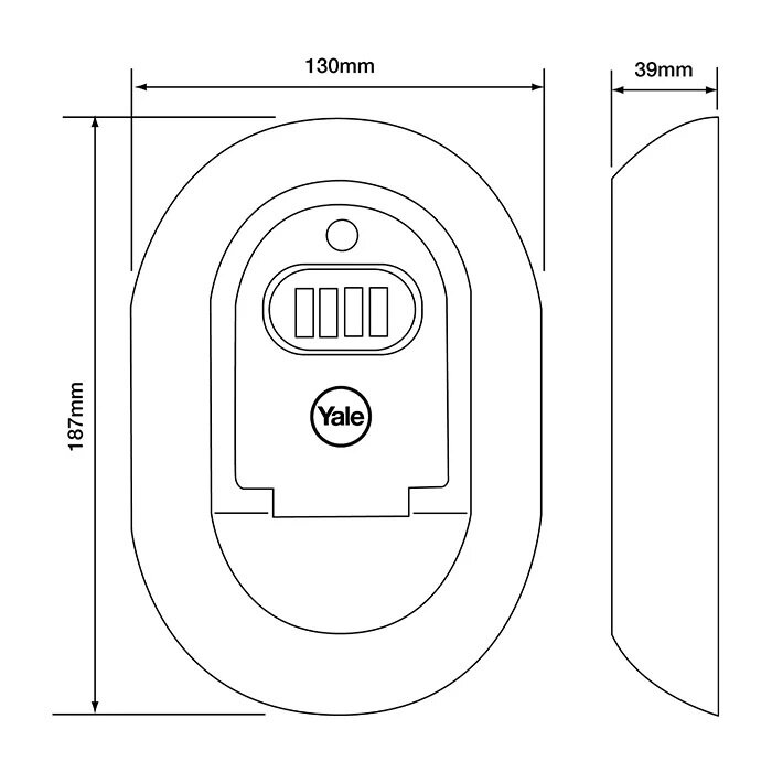 Assa Abloy Yale key safe with combination lock - weatherproof