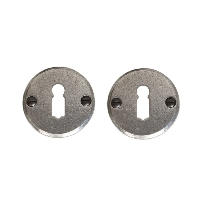 Dauby Pair of wrought iron CDF key rosettes 50R for indoor use - Wrought iron (FP)