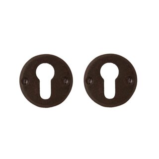 Dauby Paire de rosaces cylindre CDF en fonte 50R - Rouille (RC)