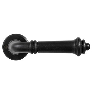 Dauby Pair of cast iron CDF door handles BE1210 - Black (N)