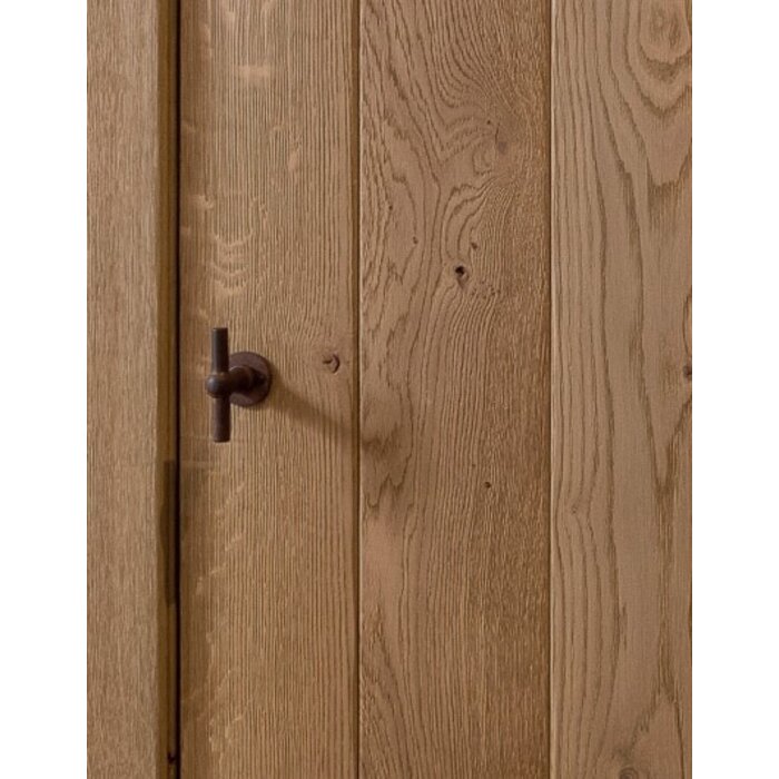 Dauby Paar gietijzeren CDF deurklinken BECDF "T+L" - Roest (RC)