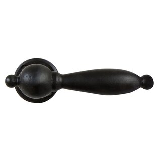 Dauby Pair of cast iron CDF door handles BE1218 - Black (N)
