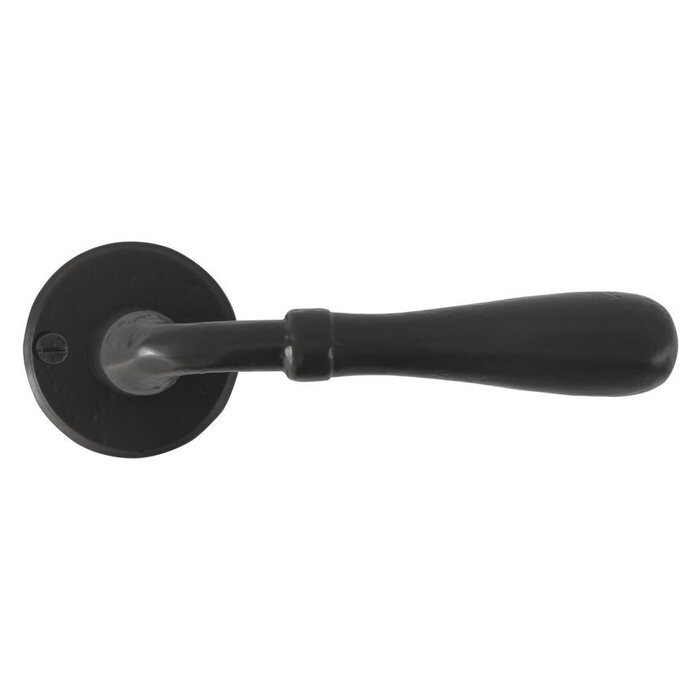 Dauby Paire de poignées de porte en fonte poire CDF BE1200/50 pour intérieur - Noir (N)
