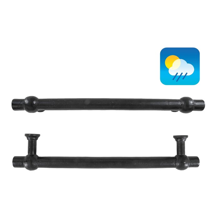 Dauby Black door handle (N) cast iron CDF for outdoor use