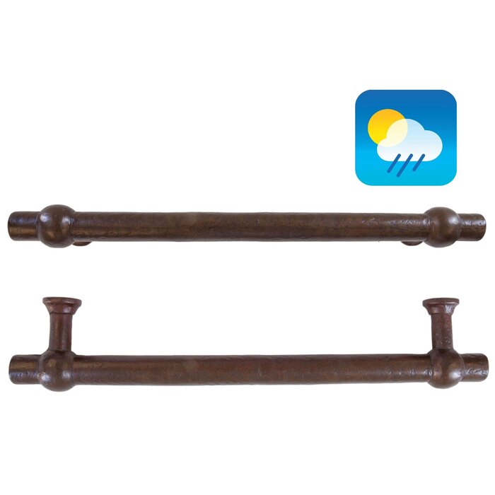 Dauby Rust door handle (RC) cast iron CDF for outdoor use