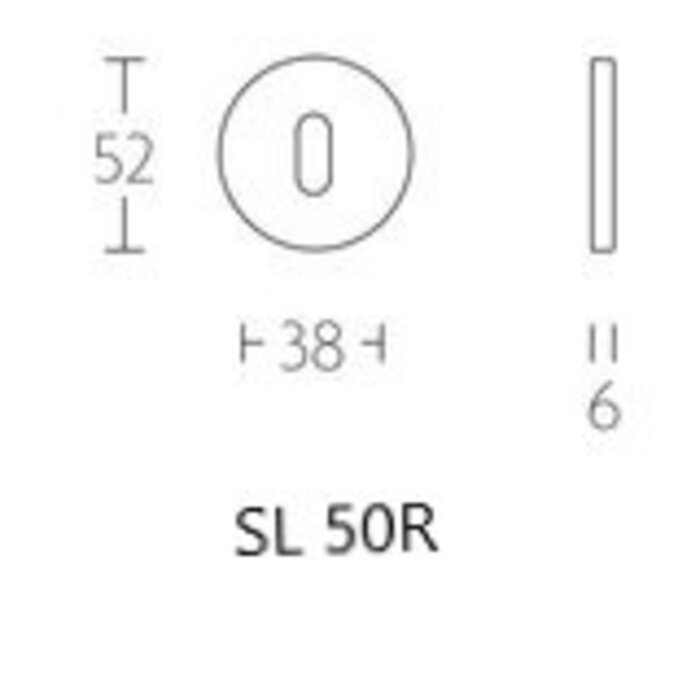 DKS Plaques à clés rondes 50R - PVD or mat - Ø52 mm