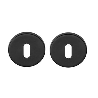 DKS Plaques à clés rondes 50R - noir mat