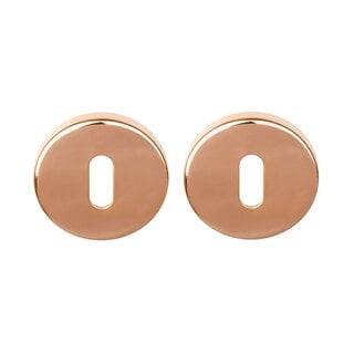 DKS Runde Schlüsselplatten 50R – glänzendes Kupfer-PVD