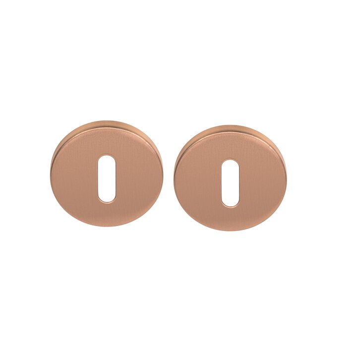 DKS Round key plates 50R - matt copper PVD - Ø52 mm