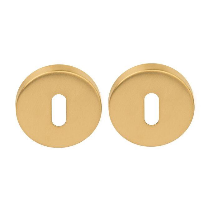 DKS Runde Schlüsselplatten 50D 10 mm – Gold PVD – Ø52 mm