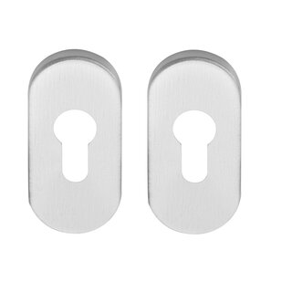 DKS Plaques cylindriques ovales 32Y - acier inoxydable mat