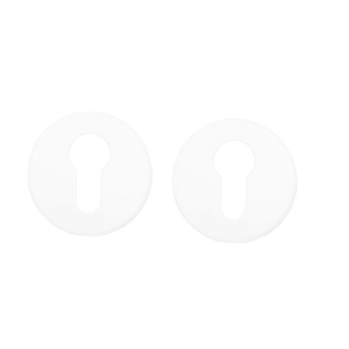 DKS Plaques cylindriques rondes 50R - Blanches - Ø52 mm