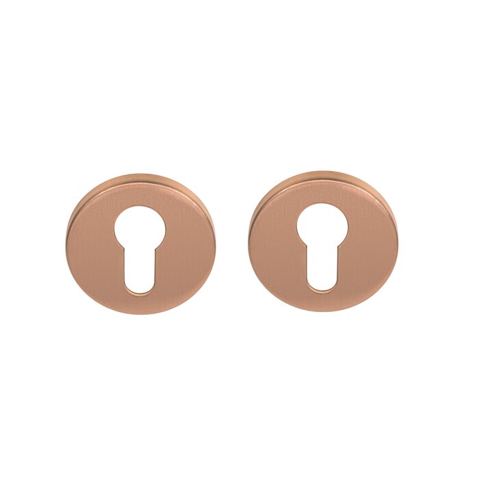 DKS Plaques cylindriques rondes 50R - PVD cuivre mat - Ø52 mm