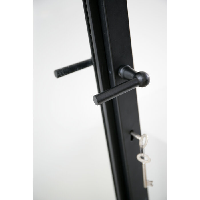 Dauby Pair of cast iron CDF door handles BECDF "L+L" - Black (N)