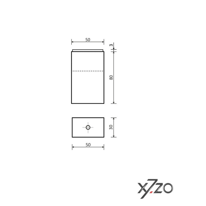 X7.ZO Zwarte deurgreep Z46 1000mm met biometrische laser voor toegang met vingerafdruk